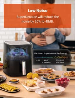Royalty Line® AF5605D Digital Airfryer - 3.5 Liter Heteluchtfriteuse - 1200W Airfryers - Geschikt Voor 1000 Gr. Friet - Zwart — thumbnail 8