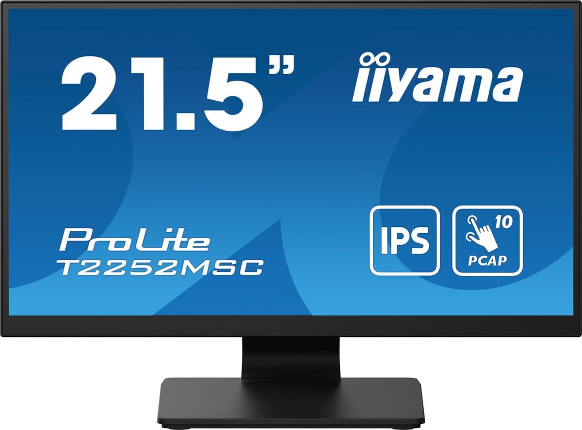 iiyama ProLite T2252MSC-B2 - 22 Inch - IPS - Full HD - 10 punts touch — afbeelding 1