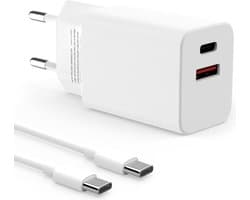 35W USB C Power Adapter met USB C naar uSB C Kabels - 2 Meter Lange Oplaadkabel - Voor S24,S23,S22,S21,S20,A9,Plus,Ultra,FE