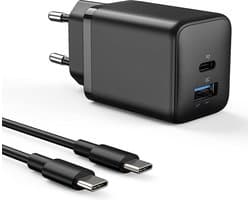 Snellader met USB-C Oplader 1 Meter voor S24/S23/S22/S21/S20/S10/A51/A53- Quick Charge / Super Fast Charge 35W - Gecertificeerde USB Adapter met USB-C Kabel