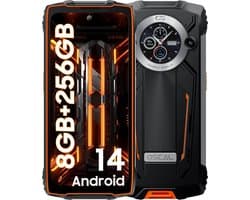 OSCAL PILOT 2 Robuuste Smartphone - 24GB RAM - 256GB ROM - 8800mAh - 6.5 Inch - Android 14 - Robuuste IP68 Waterdicht - 50MP - NFC - Dual SIM - Oranje