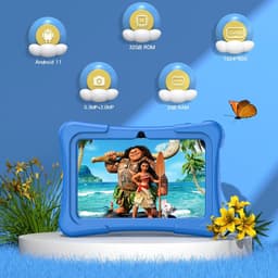 7 Inch Kindertablet met Android 11 – 32GB, Wifi, Bluetooth, Dual Camera en Educatieve Software – Inclusief Beschermcase voor Kinderen | Kindertablet met Educatieve Apps, Kindvriendelijke Tablet, Tablet voor Jongeren — thumbnail 2
