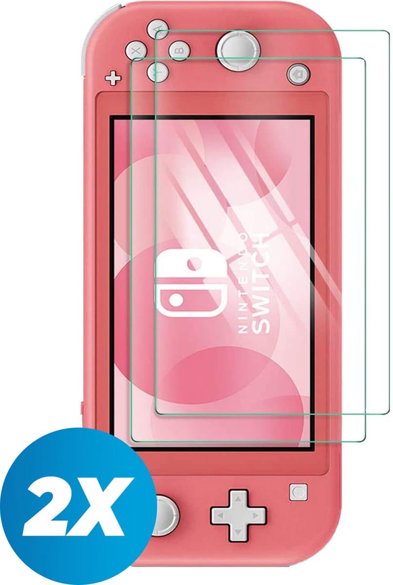 2 Stuks - Tempered Glass Screenprotector Protection Kit geschikt voor de Nintendo Switch Lite - Screen Protector Set - Dual Pack — afbeelding 1