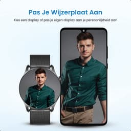 AVALUE Smartwatch Dames - Horloge met Stappenteller geschikt voor IOS, Smartwatch Android en HarmonyOS geschikt - Met Extra Bandje — thumbnail 5
