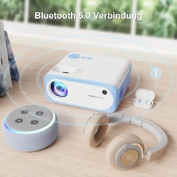 Projector- V3 - Compact - Full HD 1080P - 9000 Lumens - 5g wifi - LCD - projectieverhouding van 1:1,4 - HDMI, USB, AV, 3,5 mm audio - 300inch - Wit - — thumbnail 5