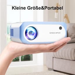 Projector- V3 - Compact - Full HD 1080P - 9000 Lumens - 5g wifi - LCD - projectieverhouding van 1:1,4 - HDMI, USB, AV, 3,5 mm audio - 300inch - Wit - — thumbnail 2