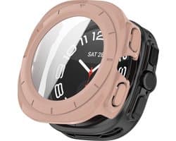 By Qubix - Hard case met screen protector (waterdicht) - Oudroze - Geschikt voor Samsung Galaxy Watch Ultra / Ultra 2025 47mm