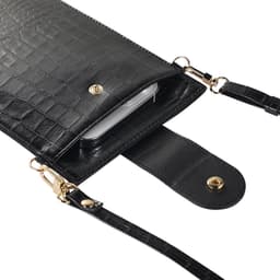 Stravo Kleine Crossbody Mobiele Telefoon Portemonnee voor Vrouwen - Stone 2# - Wit - Lichtgewicht Schoudertas met Creditcardvakken, Meisjes Steen Getextureerde Echte Leren Telefoontas voor iPhone/Samsung/Huawei/Google/etc Telefoon binnen 7 Inch — thumbnail 9