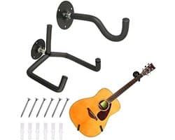 LunaLuxa - gitaarbeugel muur - gitaar wandbeugel - gitaar steun - gitaarstandaard- Muurbeugel gitaar - voor elektrisch akoestisch, ukelele, bas etc, inclusief schroeven voor het ophangen