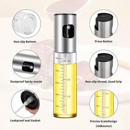 Olieverstuiver voor koken, 2-Stuks olijfolieverstuiver, olieverstuiver voor keuken, draagbare keukengadget voor airfryer, bakken, salade, grillen, braden, olijfolie-dispenserset — thumbnail 2