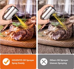 Olieverstuiver voor koken, 2-Stuks olijfolieverstuiver, olieverstuiver voor keuken, draagbare keukengadget voor airfryer, bakken, salade, grillen, braden, olijfolie-dispenserset — thumbnail 3