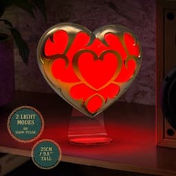 The Legend of Zelda Heart Container Light – Officieel Gelicentieerde 3D Lamp, USB of Batterijen, 21,6 cm- Paladone — thumbnail 5