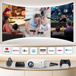 Draagbare Beamer 4K - 16000L - Bluetooth Projector Native 1080P - 5G Wifi - Elektrische Focus & Keystone - Compatibel met TV Stick, Smartphone, Laptop, HDMI, USB — thumbnail 5