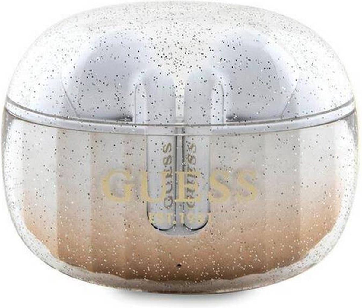 Guess – Draadloos – earphones – Oortjes – TWS – Glitter Gradient – Goud — afbeelding 1