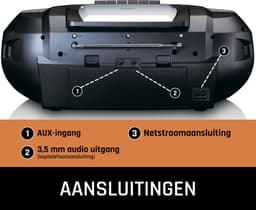 Lenco SCD-720SI - Draagbare DAB+ Radio met Bluetooth, CD-speler en Cassette - Stereo Boombox - Netstroom & Batterijen - Zilver — thumbnail 4