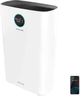 Luxe Luchtreiniger – Ultra Stil – Air Purifier – Met HEPA Filter – Luchtbevochtiger – Air Cleaner – Luchtzuiveraar – Ionisator - 600 m³/u – Koolstoffilter – Wit — thumbnail 1