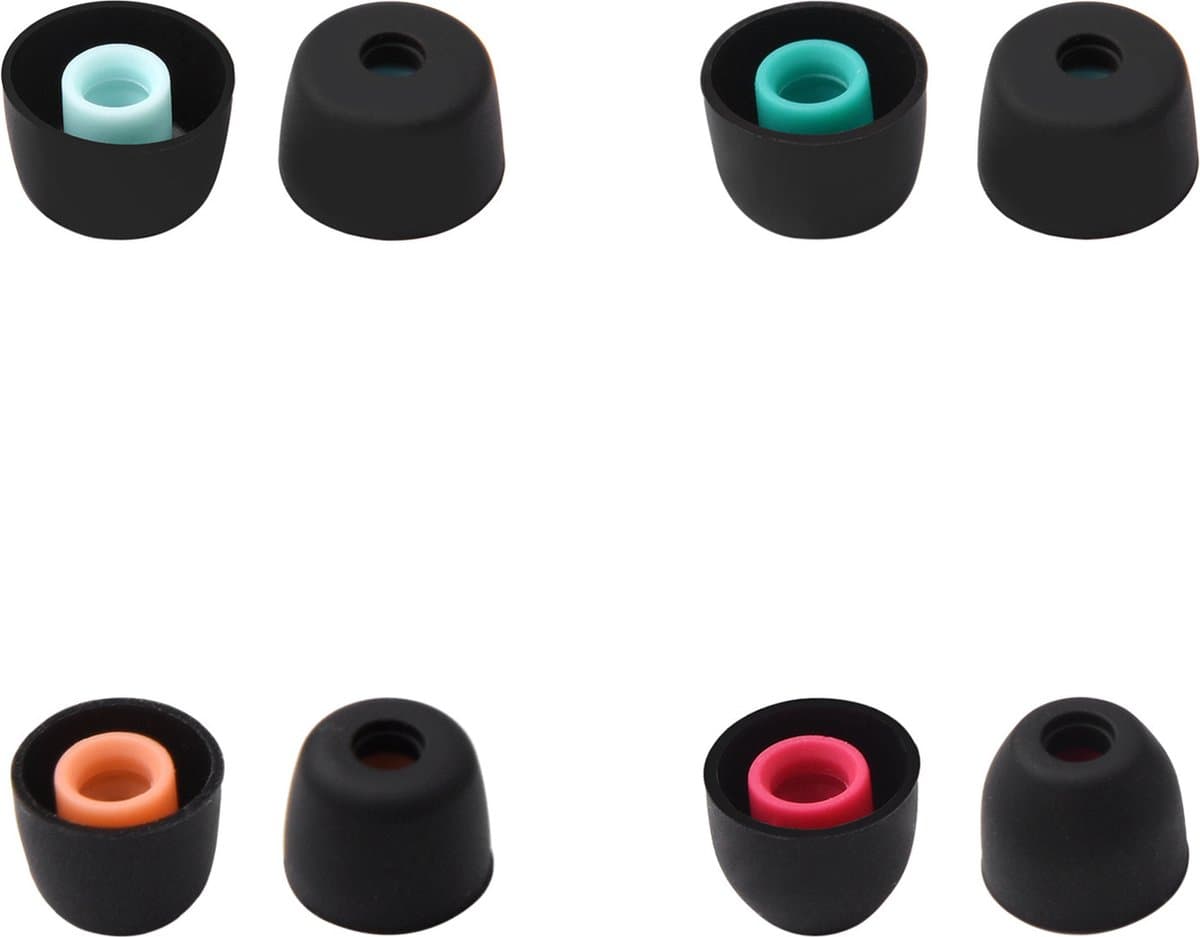 Somstyle Vervangende Oordopjes Geschikt Voor Sony WF-1000XM5 & WF-1000XM4 - Siliconen - 8 Stuks (4 Maten) - Zwart — afbeelding 1