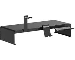 VDD Gaming Monitor Verhoger - Monitor Standaard - Laptop Standaard - Computer Standaard - Laptop Verhoger - Bureau Organizer - incl. Telefoon & Koptelefoon Houder - Zwart