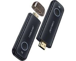 Lemorele G57 Draadloos HDMI Extender - Zender en Ontvanger - Presentatie Systeem - Draadloze HDMI - AirPlay & Miracast - Sluit je laptop draadloos aan op een beeldscherm - Schakel tussen transmitters met één druk op de knop - Bereik tot 50 meter