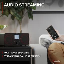 DAB radio met Bluetooth - Audizio Genua - DAB+ radio, FM radio - Auto scan - Houtlook — thumbnail 5