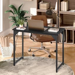 Klein Bureau Zwart - Computerbureau & Gaming Bureau - Bureautafel - Industrieel - Monte 100x50x75 — thumbnail 2