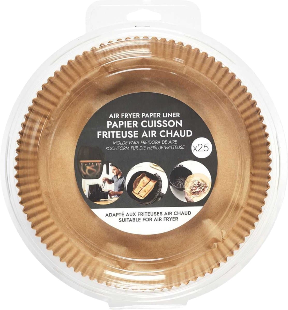 OTIX Airfryer Bakpapier - Bakpapiervellen - Rond - Accessoires - Bakspullen - 20x20 — afbeelding 1