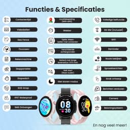 VUBIO 4G Kinder Smartwatch L1 - GPS - Incl. SIM - Videobellen - Zwart — thumbnail 5