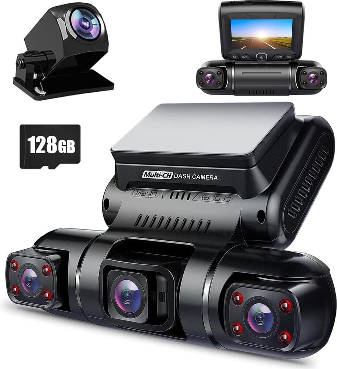 Lexium Dashcam voor auto - Dashcam - Dashcam voor auto voor en achter - Dashcam voor en achter - Dashcam voor en achter draadloos - Dual dashcam — afbeelding 1