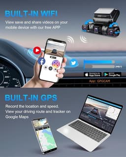 Lexium Dashcam voor auto - Dashcam - Dashcam voor auto voor en achter - Dashcam voor en achter - Dashcam voor en achter draadloos - Dual dashcam — thumbnail 5