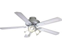 LuxiLamps - 5 Kop Bloem Plafondventilator - Dimbaar Met Afstandsbediening - E27 - 3 Snelheden - Wit - 132 cm - Slimme Ventilator — afbeelding 1