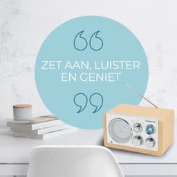 Denver Draagbare FM Radio - Retro - Werkt op batterijen of netstroom - Keukenradio - AM - FM - TR63 - Hout — thumbnail 5