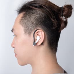 Earhooks Geschikt Voor Apple AirPods en Apple AirPods Pro 3 I Oorhaken I Veilige Pasvorm I Siliconen Eartips I Ergonomisch en Anti-Lost Ontwerp I Set van 2 I Zwart — thumbnail 5