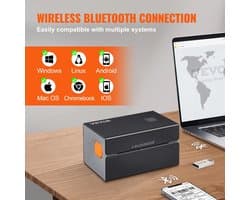 Seastone- Draagbare Printer - Portable Printer - Dymo - Sticker Printer - Draagbaar - Kantoor - School - Label Printer - Incl Power Adapter En USB Kabel - Zwart - Bluetooth