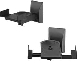 Wandmontagebeugel voor dubbele klemplank luidspreker - Grote surround luidsprekers - Tot 25 kg - Zwart