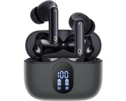 Siltcon® SoundWave Pro 1 - Draadloze Oordopjes – Oortjes Draadloos – Oordopjes – Oortjes - Bluetooth Oordopjes - Noise cancelling ANC+ENC - Universeel - BT 5.3 - Zwart