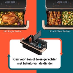Cosori Dual Blaze Twinfry – Dubbele Airfryer XXL – 10L – Dual Zone of MegaZone – 6 Programma’s — thumbnail 18
