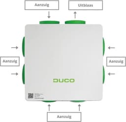 DucoBox alles-in-een pakket DucoBox Silent Connect 400 mÂ³/h + RFT zender + 4 ventielen - randaarde stekker — thumbnail 3