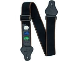 Premium verstelbare Gitaarband - Gitaar Gitaarriem met plectrum houders - Inclusief 3 Celulloid Plectrums - Guitar Strap - Model 6