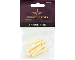 Premium Brugpinnen Wit akoestische gitaar - Set (6 stuks) Brugpin - Pinnen voor gitaar - Gitaar volwassenen - Gitaar kind