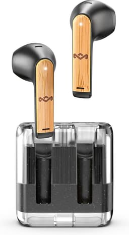 House of Marley Zion Draadloze Oordopjes - Oortjes Draadloos - Bluetooth - Met Oplaadcase - 16 uur Batterijduur - Duurzaam en Lichtgewicht Ontwerp - USB C - Zwart — thumbnail 1