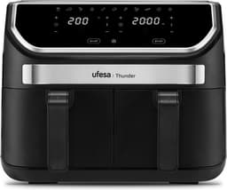 Ufesa Thunder Dubbel 9 l Vrijstaand 1700 W Heteluchtfriteuse Zwart — thumbnail 2