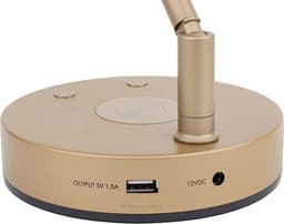 Boston PLM-1000 Messing | Pianolamp LED | met draadloze telefoonoplader | helderheid en kleur instelbaar — thumbnail 4