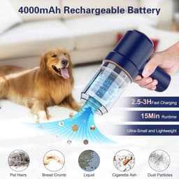 Cordless Auto Mini Handheld Vacuum Cleaner - Krachtige Zuigkracht - Oplaadbaar - 2 in 1 - Lichtgewicht - Thuis - Pet Hair - Auto Reiniging — thumbnail 4