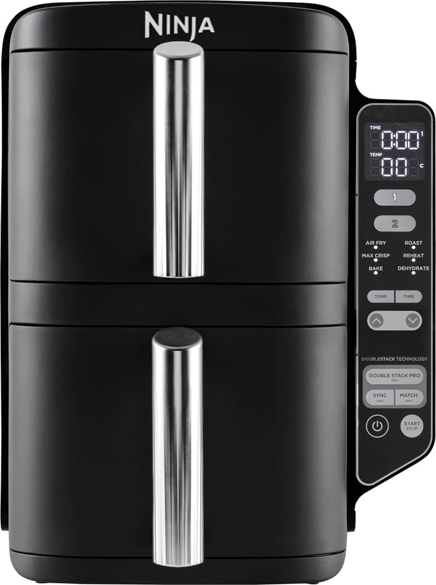 Ninja Double Stack Airfryer XXL - 7.6 Liter - Dubbele Gestapelde Lades - 6 Programma's - Inclusief 2 Kookrekjes - SL300EU — afbeelding 1