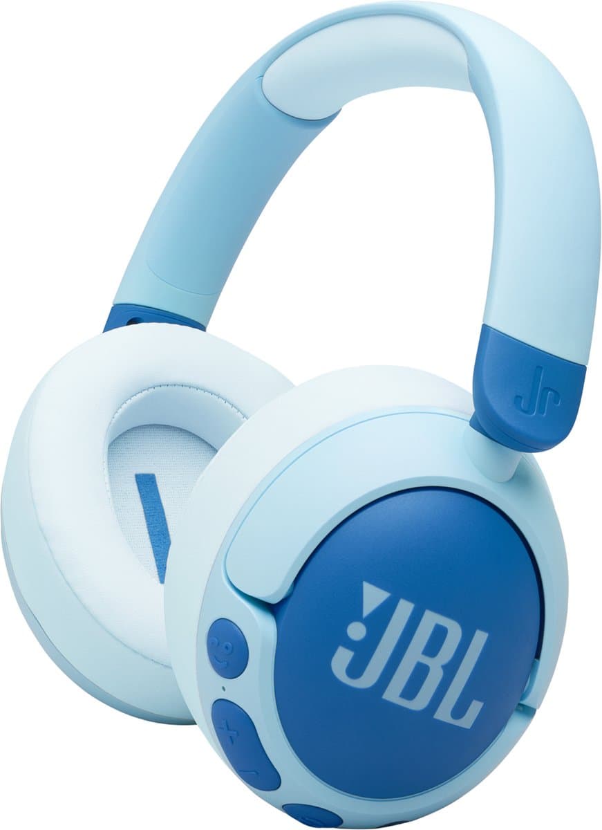 JBL Junior 470NC - Draadloze Kinderkoptelefoon - Bluetooth - Noise Cancelling - Veilig Volume <85 dB - Over-ear - 50 uur batterij - Met Microfoon - JBL Headphones-app - Voor Tablet & School - Blauw — afbeelding 1