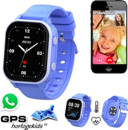 GPSHorlogeKids© - GPS horloge kind - smartwatch kinderen - WhatsApp - 4G videobellen - spatwaterdicht - SOS alarm -meting hartslag & temperatuur - incl SIM - Edge Pro Blauw — thumbnail 1