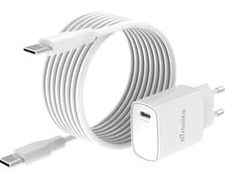 oTronica USB C Adapter 20W snellader met usb C naar usb C kabel 1M Geschikt voor Smartphone & tablet