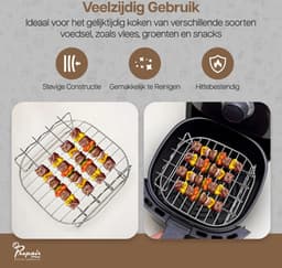 PrepAir - 11-delige airfryer set - Airfryer accessoires set met handleiding - Ø 20cm — thumbnail 4