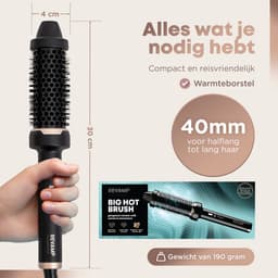 REVAMP Progloss Big Round Brush BR1400A Stijlborstel Zwart — thumbnail 3