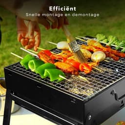 Opvouwbare Reisbarbecue - BBQ - Draagbare Barbecue voor Balkon en Park - 43x29 cm - Inclusief EBOOK — thumbnail 3